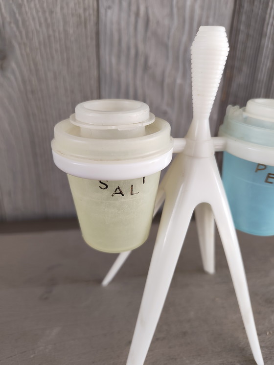 Image 1 of vintage Tupperware Atomic zout- en peperstel space age