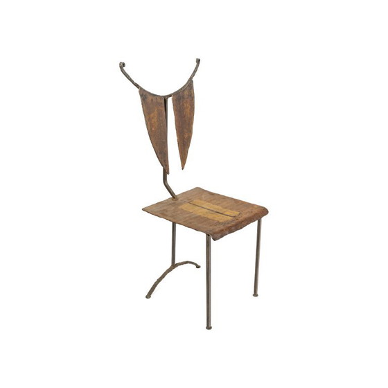 Chaise sculpture de Jean-Jacques Argueyrolles, France, années 1990 – Chaises & fauteuils, Gold, Iron (photo 4 of 11)