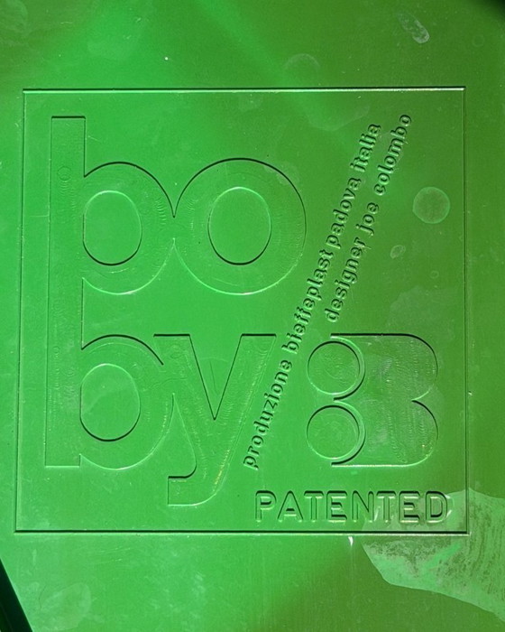 Image 1 of Chariot d'artiste Boby B33 original, de couleur verte, conçu par Joe Colombo pour Bieffeplast dans les années 1970.