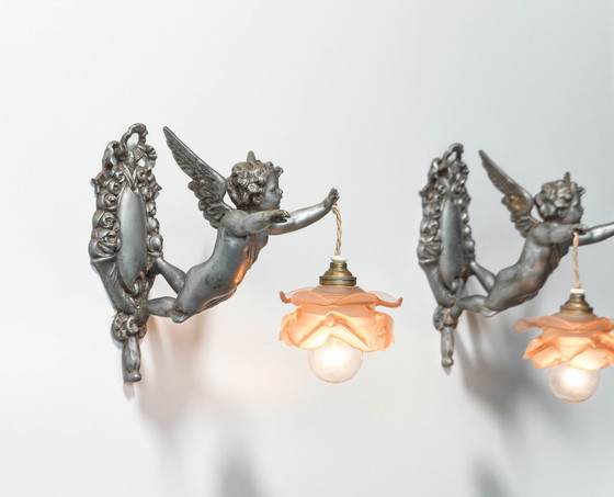 Image 1 of Paar Wandlampen Frankrijk