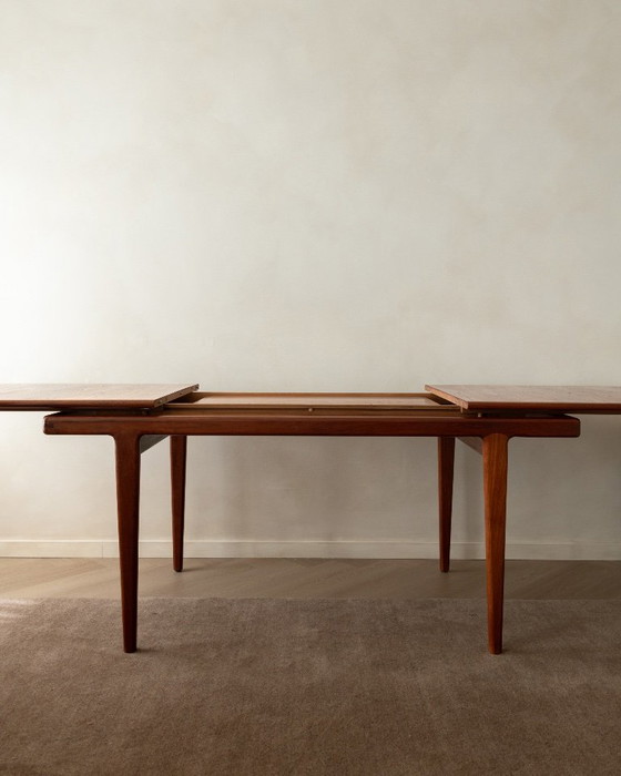 Danish Modern Teak Extendable Dining Table Attributed to Sven Ellekaer, Denmark, 1960s – Wood (photo 4 of 18)