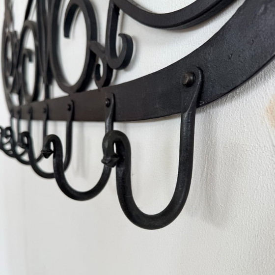 Wrought Iron Wall Coat Rack 1940-1950 (photo 4 of 6)