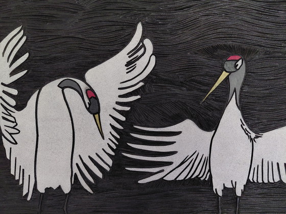 Image 1 of "THE CRANE TANGO BY MOONLIGHT" Gallery Suncorner