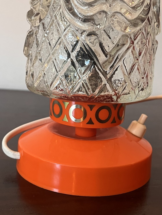 Image 1 of Lampada da tavolo arancione vintage anni '70