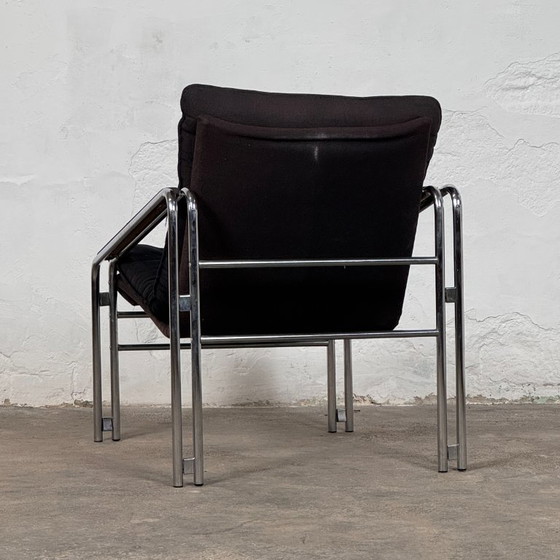 Image 1 of Pair of Bauhaus Style Mid-Century Armchairs