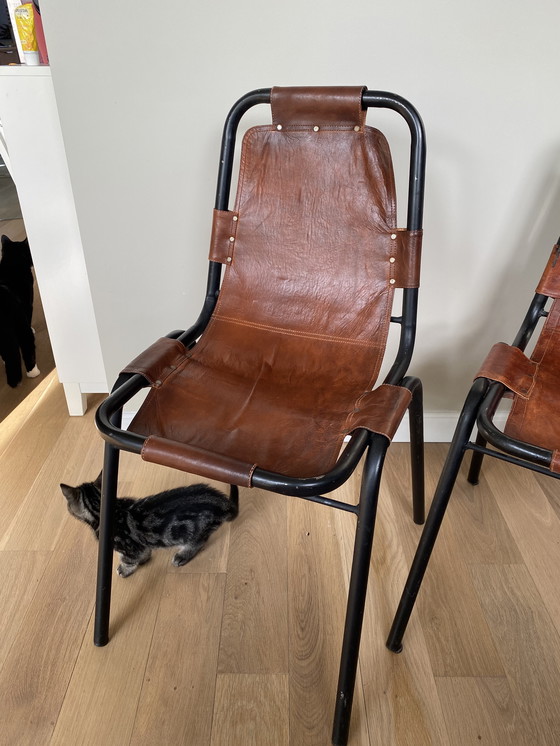 Image 1 of 2 chaises vintage Les Arcs, style Charlotte Perriand