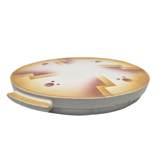 Image 1 of Présentoir à gâteaux Art Déco, céramique allemande, Spritzdekor, vers 1930