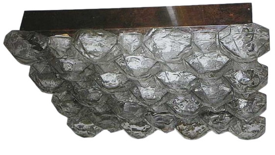 Image 1 of 1 van de 3 Enorme Murano plafondlamp toegeschreven aan Gio Ponti jaren 60