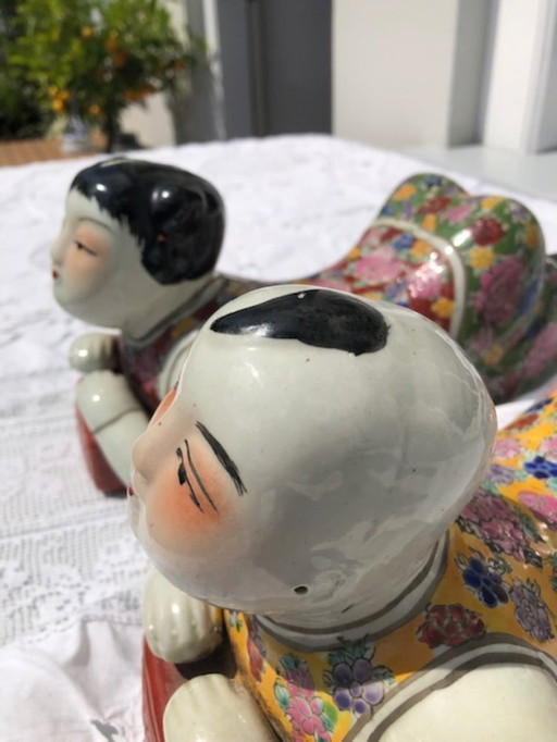Appuis-tête chinois homme et femme