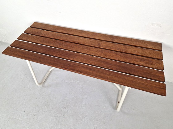 Image 1 of Vintage slatted bench 1960s