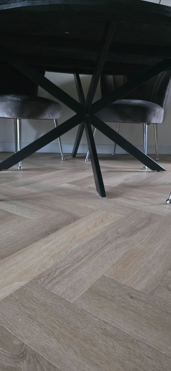 Image 1 of Eleonora round mango wood dining table 150cm