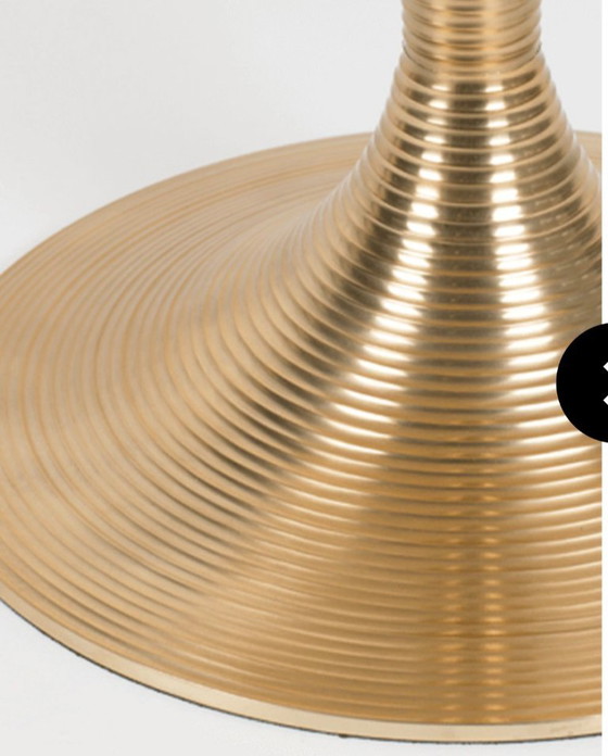 Image 1 of Bold monkey hypnosing round golden coffee table