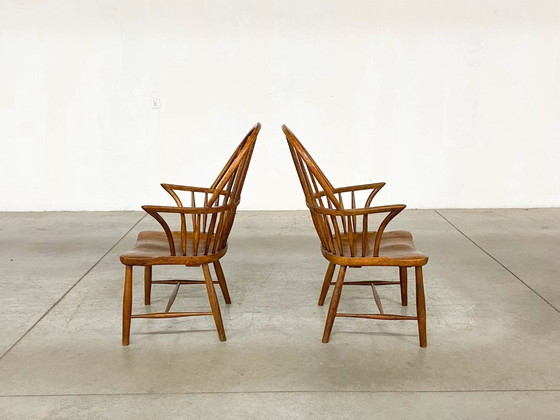 Image 1 of Sedie da pranzo Windsor modello CH 18A di Frits Henningsen per Carl Hansen & Son