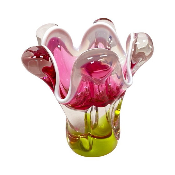 Image 1 of Chřibská Sklárna J. Hospodka vase, art glass, Czechoslovakia, 1960s.