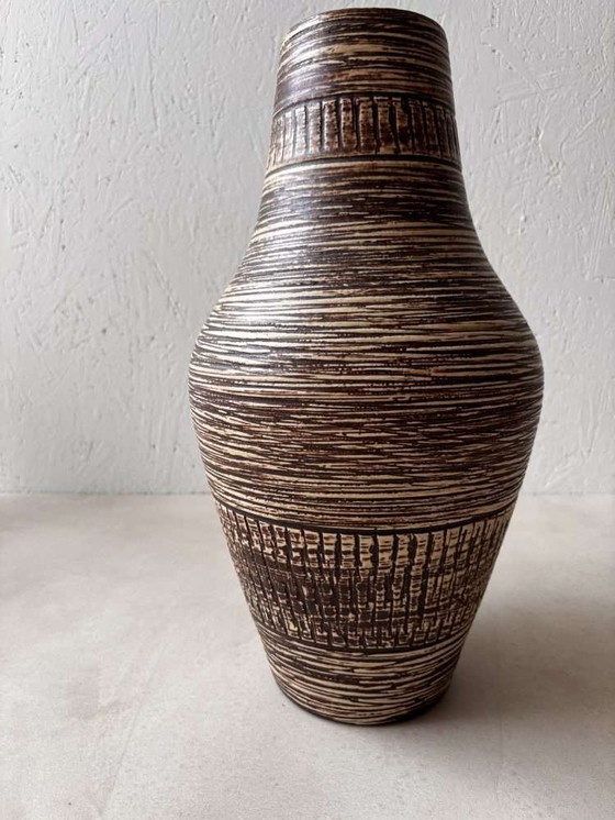 Image 1 of Japandi ceramic Spara floor vase 70s minimalist vase