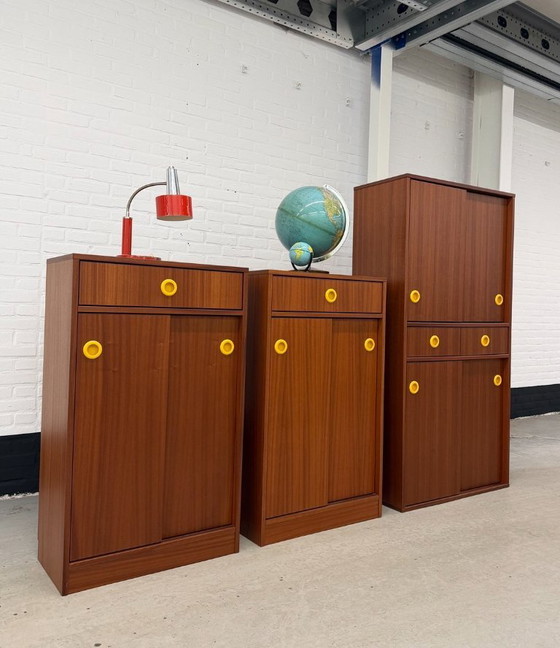 Image 1 of Meuble mural vintage Dycker en 3 pièces