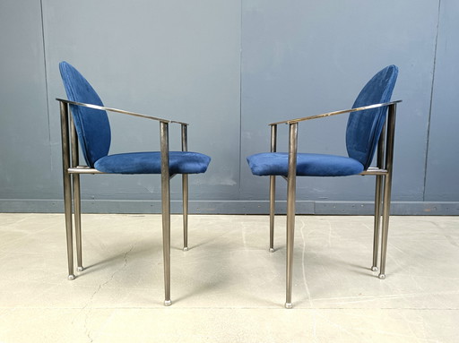 Postmodern dining chairs by Belgochrom, 1980s - set of 6