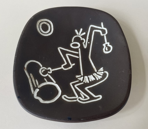 Jaap Ravelli - Wall Sign Model B-258 With Image African Drummer