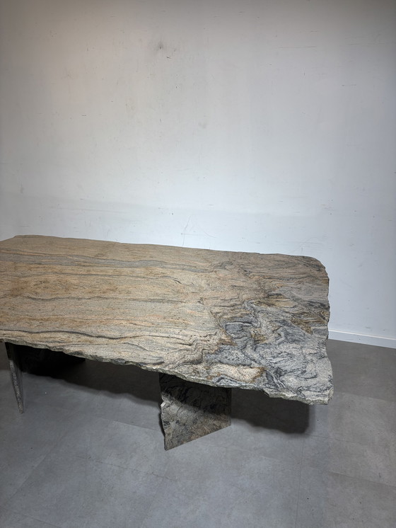 Image 1 of Vintage Quartzite Marble Dining Table