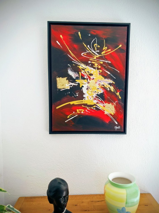 Image 1 of Jan MARTI - Red and Black - Framed artist's painting