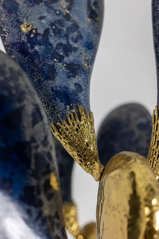 Image 1 of Jacques Duval Brasseur, Groot cactussculptuur in verguld messing. 1992