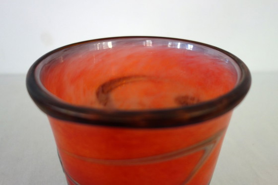 Image 1 of Vaso in pasta di vetro Saba Frères, Biot, Francia, 1997