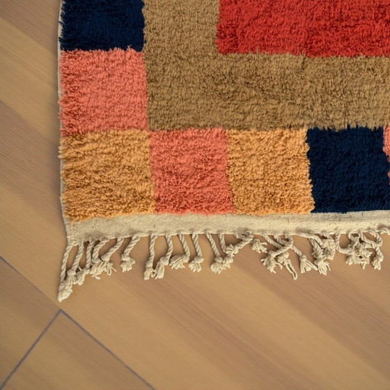 Image 1 of MAROKKAANS ORANJE TAPIJT VAN NATUURLIJKE WOL 300X200CM