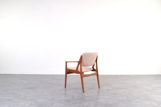Mid-Century Teak & Wool Ella Armchair by Arne Vodder for Vamo Sønderborg, 1960s. – Wood (photo 6 of 12)