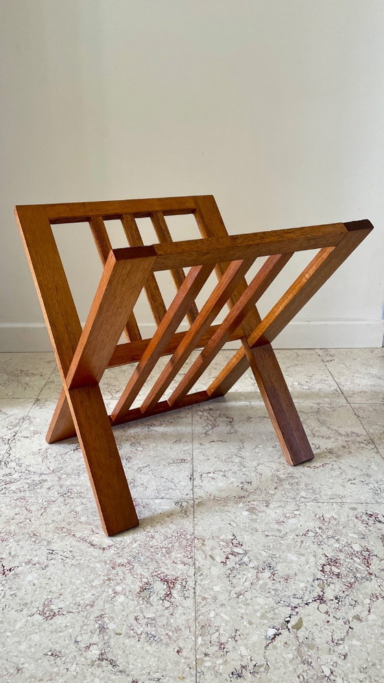 Image 1 of Vintage Geometric Magazine Rack