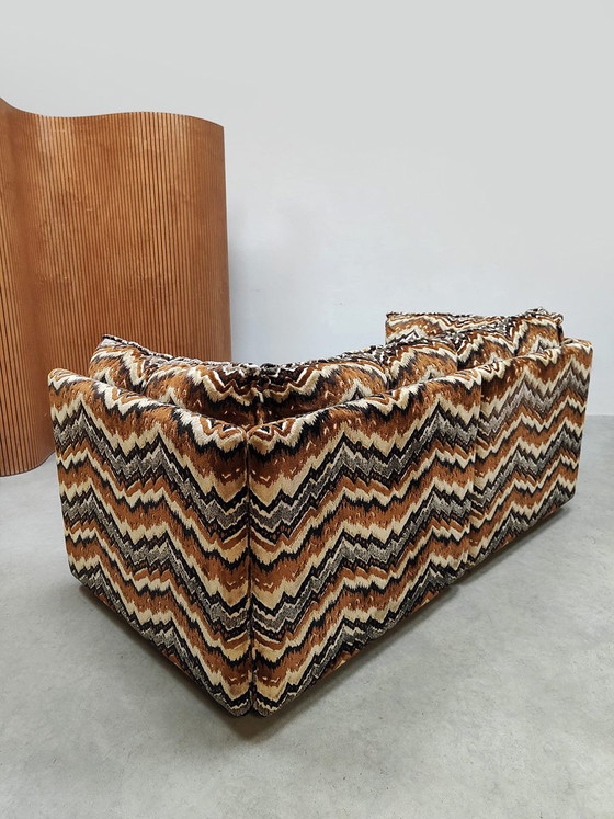 Image 1 of Unieke vintage 2-zitsbank ‘Missoni-stijl’