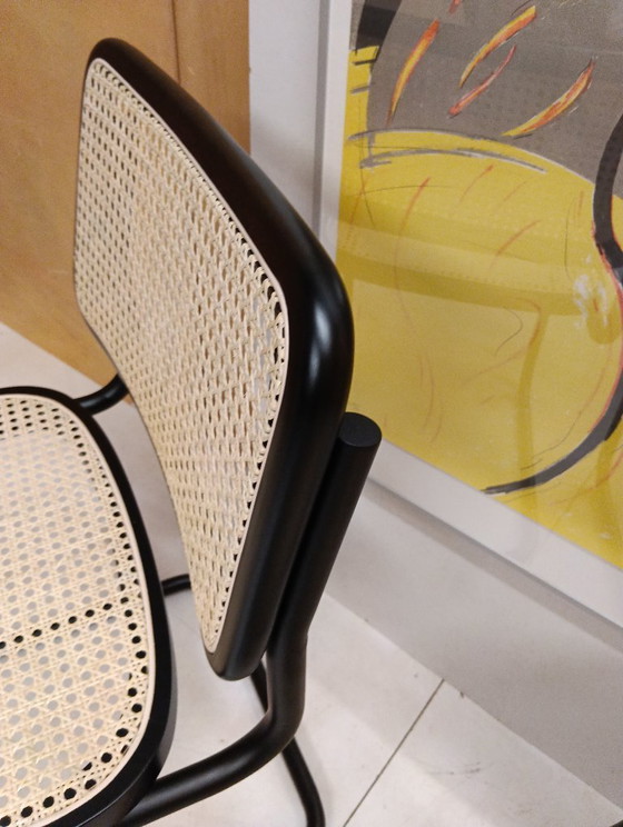 Image 1 of ALIVARMVSEVM 104. SET of 2 CESCA B32 Chairs (NEW) in Black Frame Limited Edition 