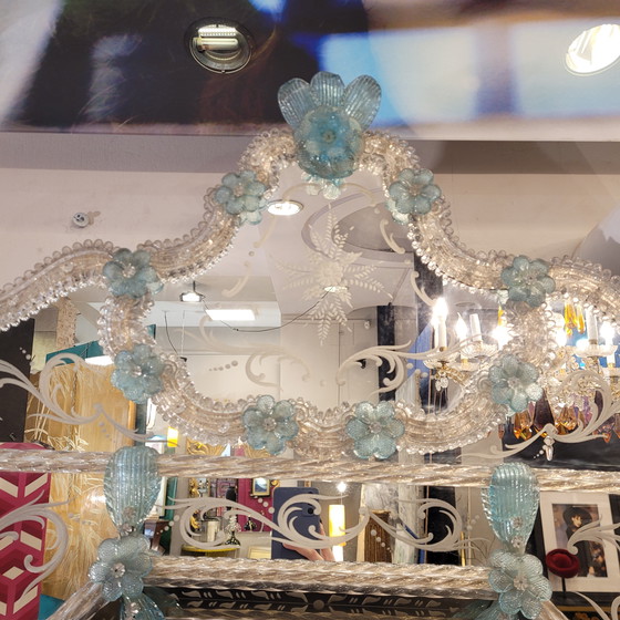 Image 1 of Espejo En Cristal De Murano, Grabado Al Ácido, Ongaro E Fuga, S. XX – Italia