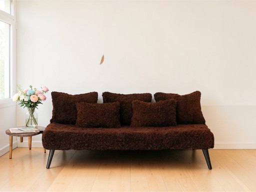 handgemaakte Marokkaanse wollen vloerbank