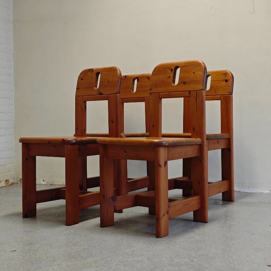 Image 1 of Vintage Pine dining room chairs