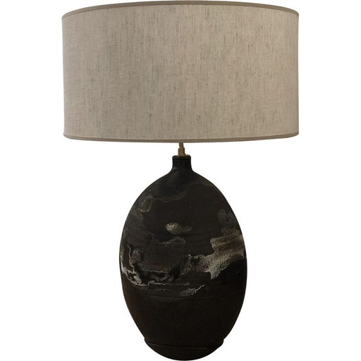 Vintage ceramic lamp by Bruno H'rdy, 1970