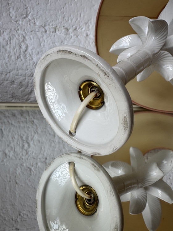 Image 1 of Tommaso Barbi ceramic palm tree lamp, 1960s