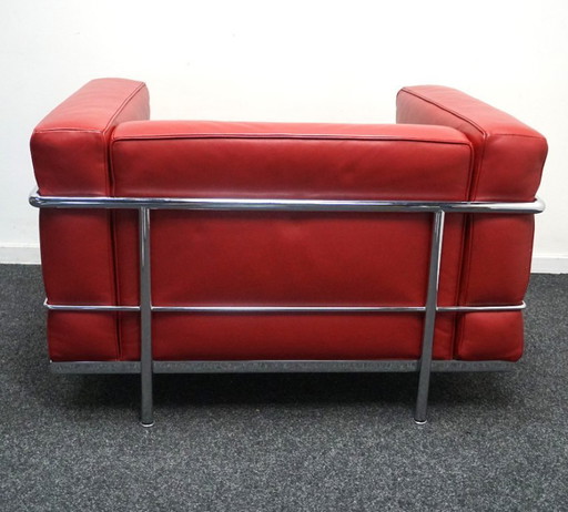 Cassina LC3 Grand Confort Poltrone Modello Grand | Rood Leer