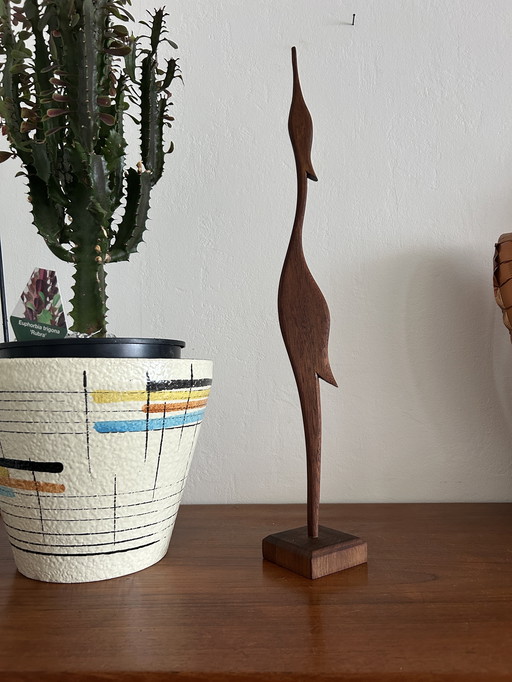 Grue en bois vintage