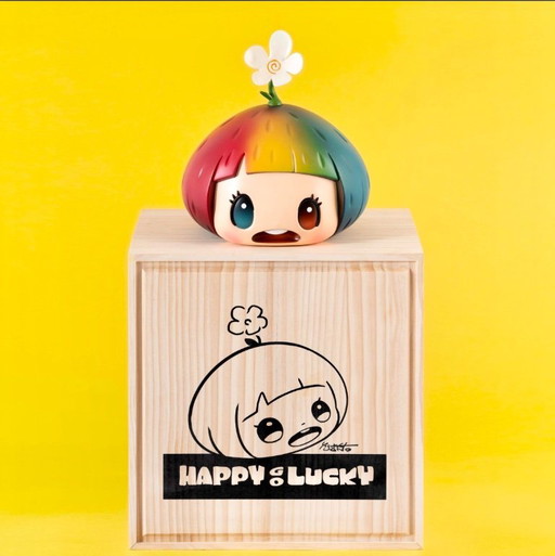 Design object: Happy Go Lucky - Yosuke Ueno - Limited Edition: 64/150 - 2021. – decoratieve objecten, Stone