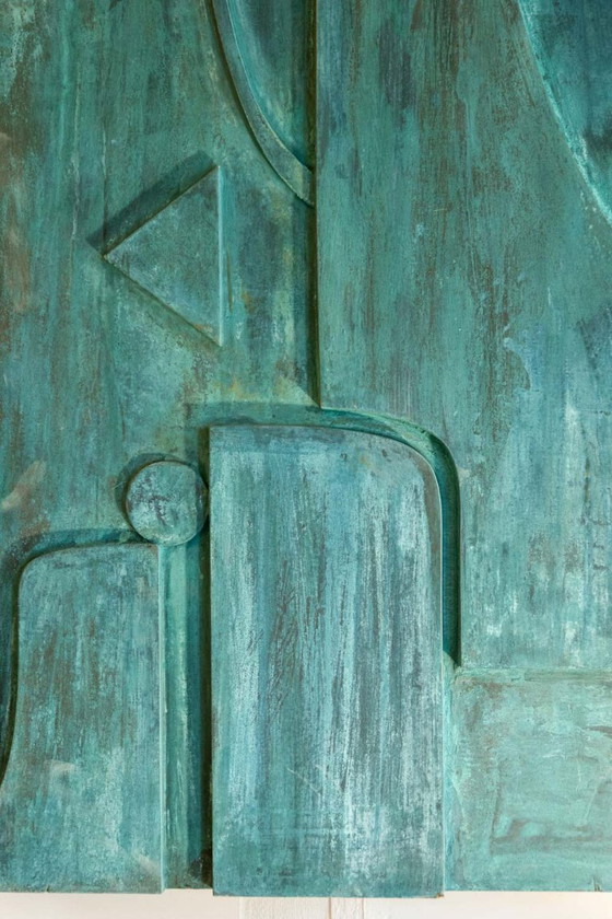 Image 1 of Victory of Segonzac. Carved and coppered triptych panel. Contemporary