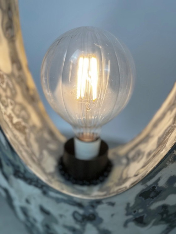 Sculptural Fiberglass Lamp, France, 1970s, Table lamps, Grey (photo 2 of 6)