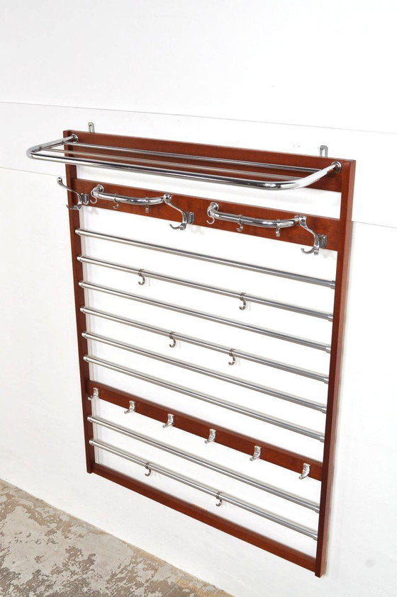 Image 1 of Large vintage wall coat rack from the 1960s