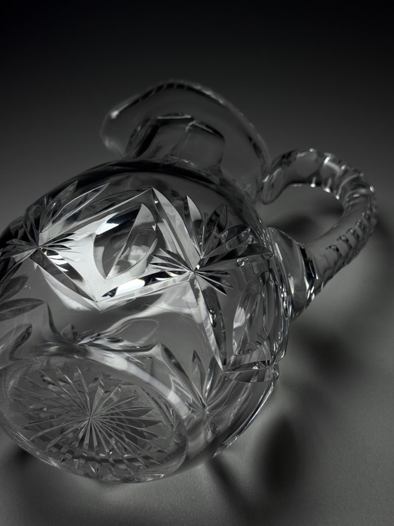 Image 1 of Val Saint Lambert - jaren 1900 - handgeslepen kristallen kan - 1 liter