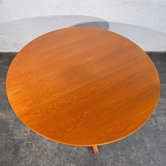 Image 1 of Drop Leaf Round Dining Table, 1960s
