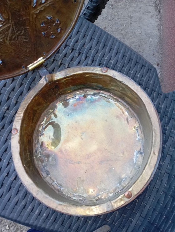 Image 1 of Top antiek - Engelse bedverwarmer uit de 18e eeuw