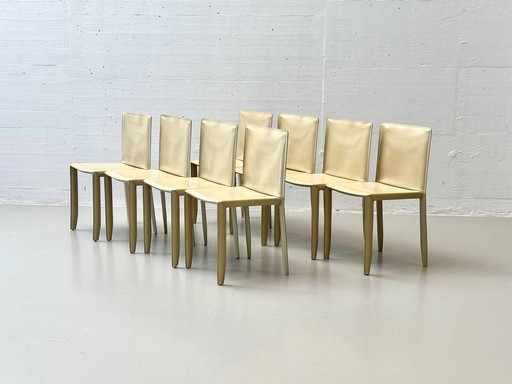 Set of 6 vintage chairs model Piuma by Cattelan Italia, 1970s