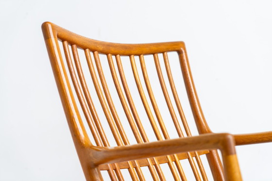 Image 1 of Fauteuil à bascule « ML33 » de Hans J. Wegner pour A. Mikael Laursen (Danemark, années 1950).