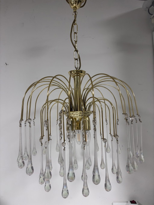 Hollywood Regency Teardrop Chandelier – Massive Belgium – kroonluchters, Glass (photo 2 of 14)