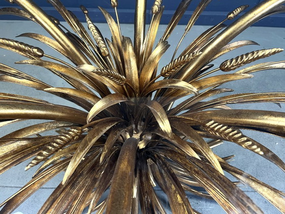 Image 1 of Table de salle à manger Coco Chanel en métal doré, années 1960