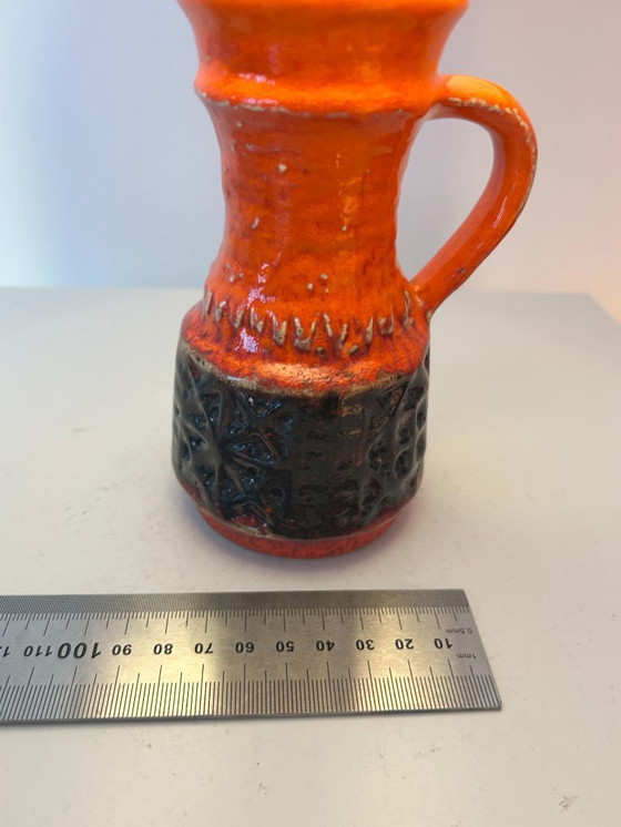 Image 1 of Lampe de table Fat Lava - fabriquée à partir d'un vase Jasba original des années 1970.